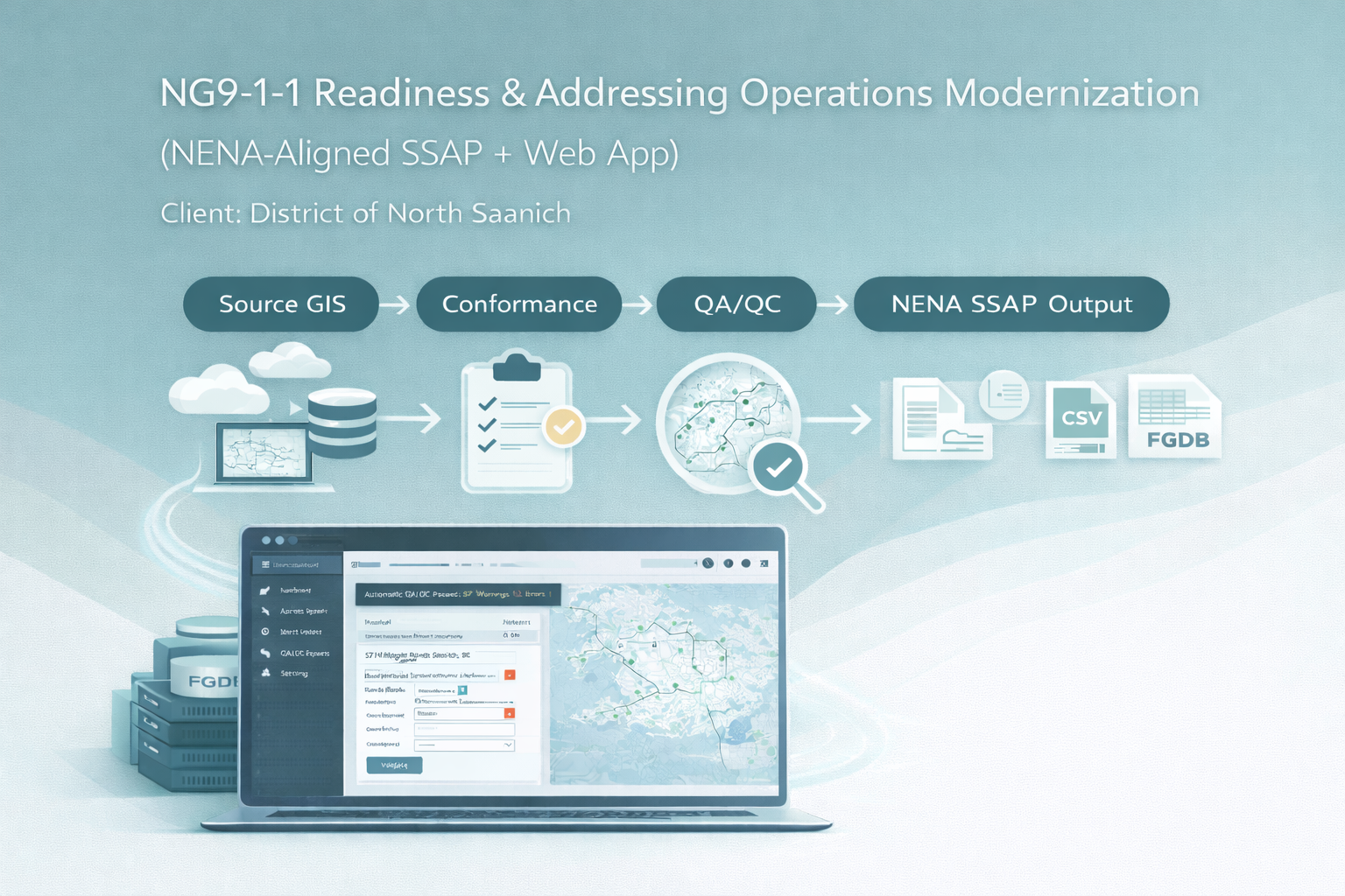 NG9-1-1 Readiness & Addressing Operations Modernization (NENA-Aligned SSAP + Web App)